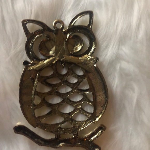 Vintage 🦉 Large Owl Pendant - Picture 2 of 2